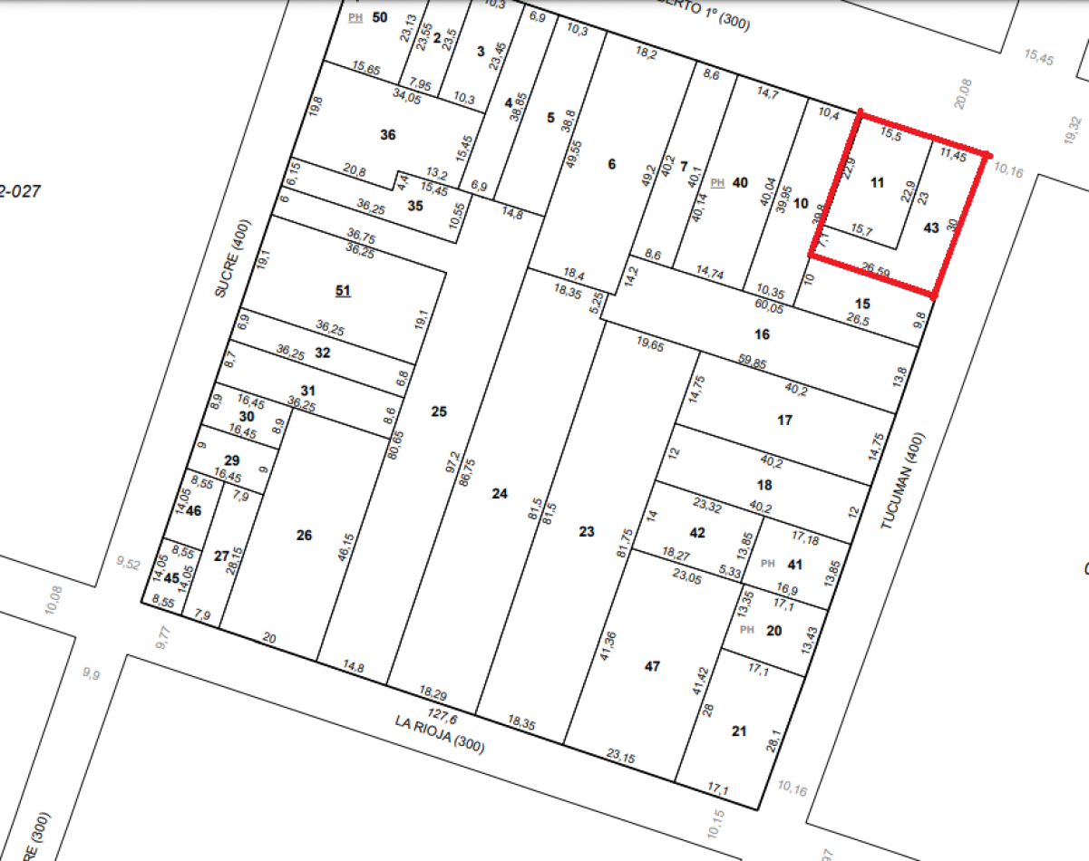 VENTA DE TERRENO EN EL CENTRO DE LA CIUDAD DE CORDOBA